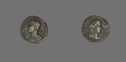 Coin Portraying King Vabalathus, AD 270/275, Roman, Roman Empire, Bronze, Diam. 1.8 cm, 2.60 g