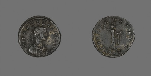 Coin Portraying Emperor Probus, AD 277, Roman, Roman Empire, Bronze, Diam. 2.3 cm, 4.14 g