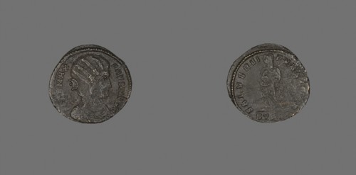 Coin Showing Portraying Empress Fausta, AD 307/326, Roman, Roman Empire, Bronze, DIam. 1.9 cm, 2.10