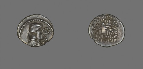 Drachm (Coin) Portraying King Gotarzes II, AD 40/51, Persian, Parthia, Khorasan, Silver, Diam. 2.1