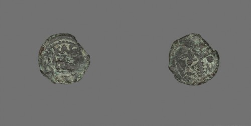 Coin Depicting a Stalk of Grain, Procurator M. Ambibulus (reign of Augustus), AD 9/10 or 10/11,