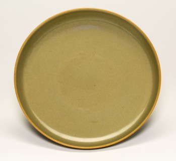 Yaozhou style glazed dish, Qing dynasty (1644–1911), Yongzheng reign mark and period (1723–1735),