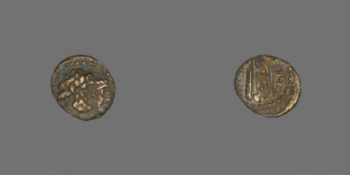 Coin Depicting the God Zeus and Consort (?), about 137/127 BC, Phoenician, Ancient Mediterranean,