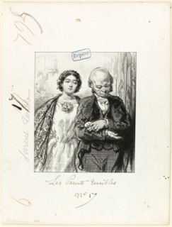 Les-Parents-Terribles series: Come, come a ball’s always the same, 1853, Paul Gavarni, French,