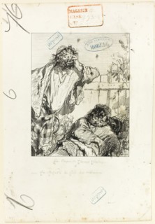 Les Propos de Thomas Vireloque: His Majesty the King of beasts, 1852, Paul Gavarni, French,