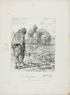 Les Propos de Thomas Vireloque: Michael paying wages to his servant (beating him), 1853, Paul