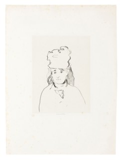Berthe Morisot in Silhouette, 1872–74, printed 1884, Édouard Manet, French, 1832-1883, France,