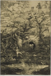 The Comedy of Death (La comédie de la mort), 1854, Rodolphe Bresdin, French, 1825-1885, France,