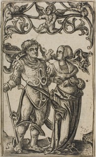 Lady and Gentleman Walking to the Right, 1500/25, Master S, Netherlandish, active 1516-1545,