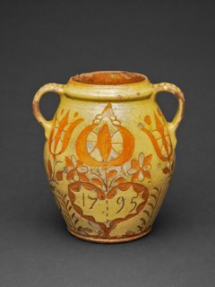 Jar, 1795, American, 18th/19th century, Southeastern Pennsylvania, Pennsylvania, Redware, 18.2 × 17