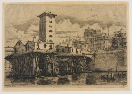 La Pompe Notre-Dame, Paris, 1852, Charles Meryon, French, 1821-1868, France, Etching with drypoint