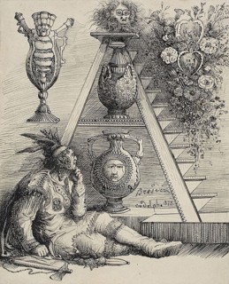 A North American Indian, 1878, Rodolphe Bresdin, French, 1825-1885, France, Pen and black ink, over