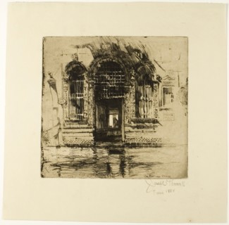 Doorway, Venice, 1884, Joseph Pennell, American, 1857-1926, United States, Etching on ivory paper,
