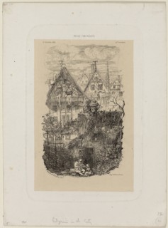 The Neighborhood, from Revue Fantaisiste, 1861, Rodolphe Bresdin, French, 1825-1885, France,