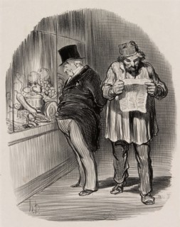 Worker and Bourgeois, from Les Parisiens En 1848, 1848, Honoré Victorin Daumier, French, 1808-1879,
