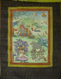 Painted Banner (Thangka) from a Set of Seven Honoring Gayadhara, a Pandit from India, 19th century,