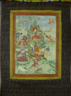 Painted Banner (Thangka) from a Set of Seven Honoring Gayadhara, a Sakya Pandit from India, 19th