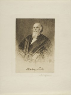 Portrait of Justice Stephen Field, 1890, Max Rosenthal, American, 1833-1918, United States, Etching