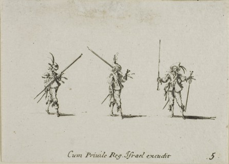 Drill with Tilted Pikes, plate five from The Military Exercises, published 1635, Jacques Callot