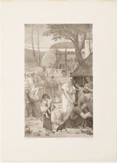 Pastoral Life of Saint Geneviève (right panel), c. 1888, Georges-William Thornley (French,