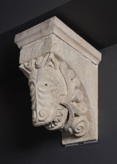 Corbel with Animal Mask Sprouting Leaves from the Monastery Church of