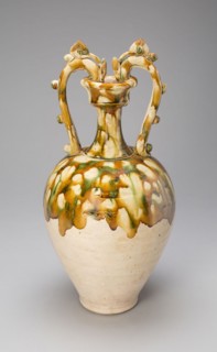 Dragon-Handled Amphora, Tang dynasty, (A.D. 618–907), 1st half of 8th century, China, Earthenware
