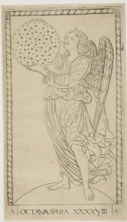 The Angel and the Eighth Sphere, plate 48 from Planets and Spheres, c. 1465, Master of the E-Series