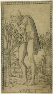The Beggar, plate one from The Ranks and Conditions of Men, c. 1465, Master of the E-Series