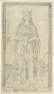 Rhetoric, plate 23 from Arts and Sciences, c. 1465, Master of the E-Series Tarocchi, Italian,