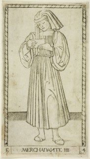 The Merchant, plate four from The Ranks and Conditions of Men, c. 1465, Master of the E-Series