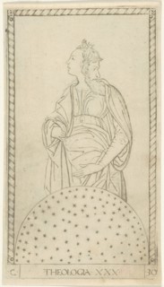 Theology, plate 30 from Arts and Sciences, c. 1465, Master of the E-Series Tarocchi, Italian,