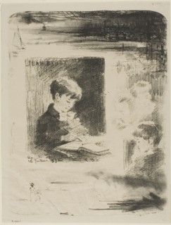 Child Drawing (Jean Buhot), 1892, Félix Hilaire Buhot, French, 1847-1898, France, Lithograph in