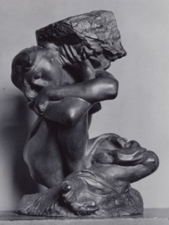 The Fallen Caryatid Carrying Her Stone, Modeled 1881–82, cast 1902/24, Auguste Rodin, French,