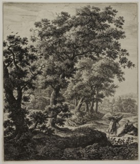 Hagar Comforted by the Angel, from Six Large Upright Landscapes with Scenes from the Old Testament,