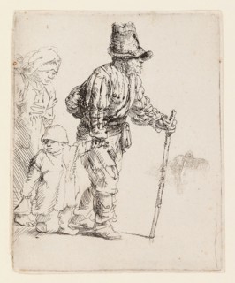 Peasant Family on the Tramp, c. 1652, Rembrandt van Rijn, Dutch, 1606-1669, Holland, Etching on