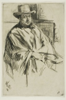 Portrait of a man, 1860, James McNeill Whistler, American, 1834-1903, United States, Drypoint in