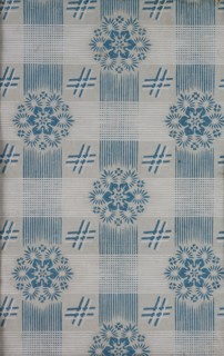 Wallpaper Fragment, 1820, France, Dauptain et Soeur, Paris, Block-printed, handmade paper, 55.9 x