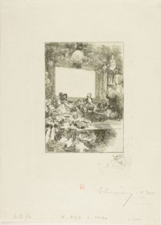 At the Chat Noir, 1893, Louis Auguste Lepère, French, 1849-1918, France, Etching on cream wove