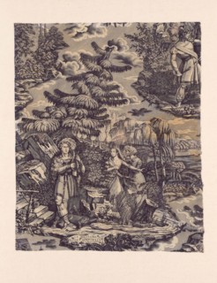 Le Solitaire au Pont du Torrent (The Hermit at the Bridge over the Torrent) (Furnishing Fabric), c.