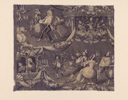 Le Bal (The Costume Ball) (Furnishing Fabric), 1827/40, Designed by George Zipelius (French,