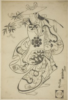 The Actor Sawamura Kodenji I as Tsuyu no Mae in the play Kanto Koroku, performed at the Nakamura