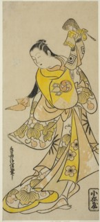 The Actor Nakamura Takesaburo I as Kewaizaka no Shosho (?), c. 1718, Torii Kiyonobu I, Japanese,