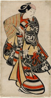 The Actor Takii Hannosuke as an effeminate youth, c. 1707, Attributed to Torii Kiyonobu I,