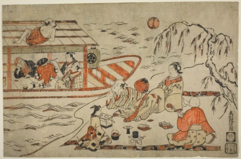 Cooling Off on a Summer Evening, c. 1715, Okumura Masanobu, Japanese, 1686-1764, Japan,