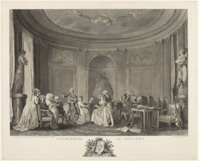 The Concert, 1784, François Dequevauviller (French, 1745-1807), after Nicolas Lavreince (Swedish,