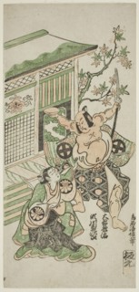 The Actors Segawa Kikujiro I as Nobutsura’s wife Karumo and Otani Oniji I as Tahara Matataro in the
