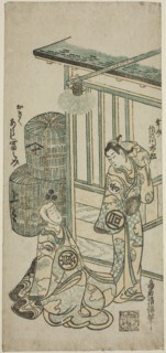 The Actors Sanogawa Ichimatsu I as Kosoke and Arashi Tominosuke I as Okiku, mid–18th century, Torii