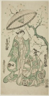 The Actors Sanogawa Ichimatsu I as Soga no Goro and Ikushima Daikichi II as Kewaizaka no Shosho in