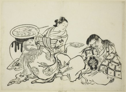 Courtesan Plying Shojo with Sake, no. 4 from a series of 12 prints, c. 1708, Okumura Masanobu,