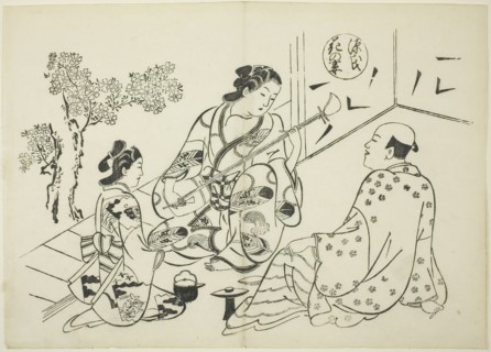The Hana-no-en Chapter from The Tale of Genji (Genji Hana-no-en), from a series of Genji parodies,
